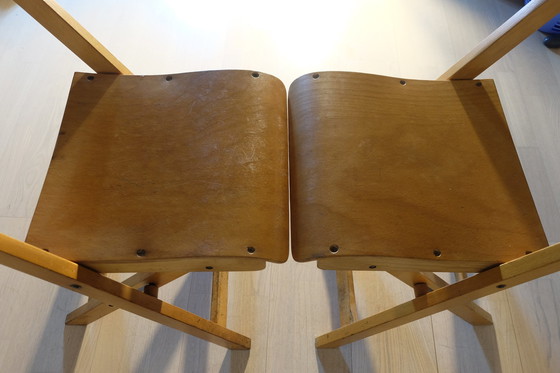 Image 1 of 2 Vouwstoelen Vouwstoel Beuken 50s Mid Century Vintage Uk3Aeb