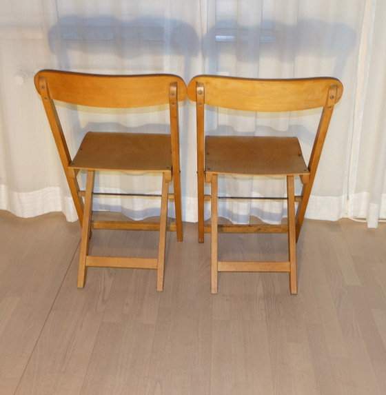 Image 1 of 2 Vouwstoelen Vouwstoel Beuken 50s Mid Century Vintage Uk3Aeb