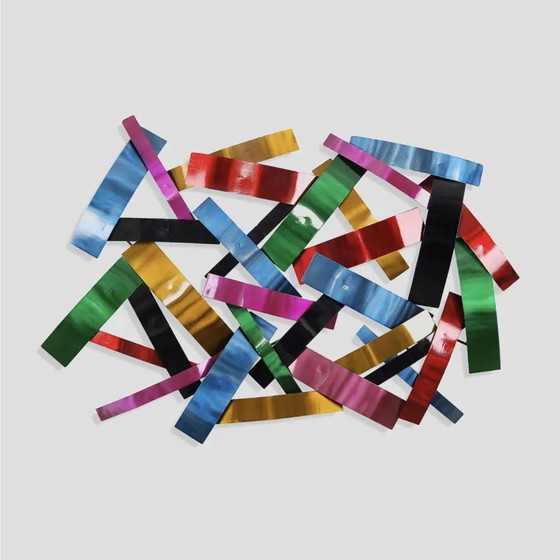 Image 1 of "Chromatic Chaos" Abstract Metalen Muur Kunst