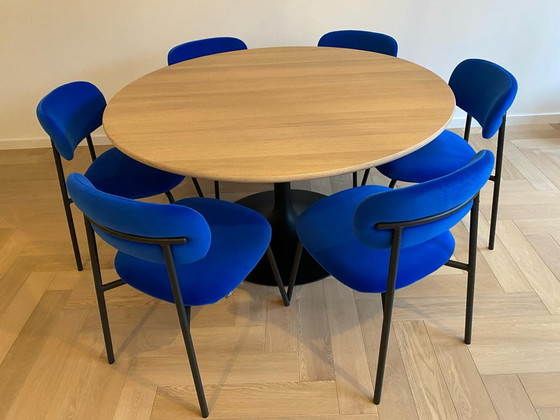 Image 1 of 6x Artifort Aloa stoelen + Clarion eettafel