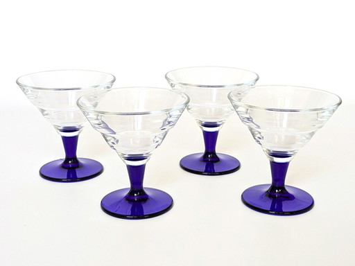 Vintage Sherbet Glazen | Set Van 4 | Gemaakt In Italië