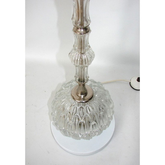 Image 1 of Vintage glazen en plastic vloerlamp, 1980