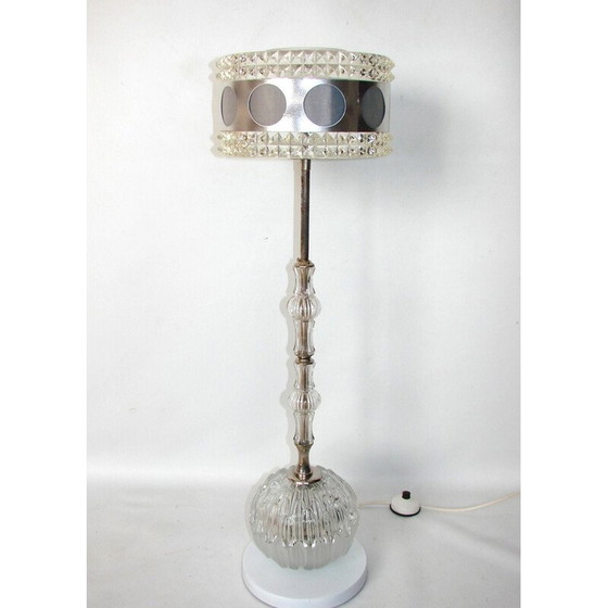 Image 1 of Vintage glazen en plastic vloerlamp, 1980