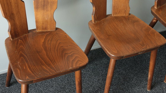 Image 1 of 6x Vintage Brutalistische caféstoelen