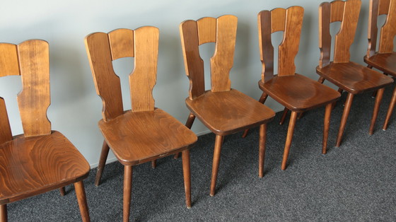 Image 1 of 6x Vintage Brutalistische caféstoelen