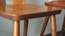 6x Vintage Brutalistische caféstoelen