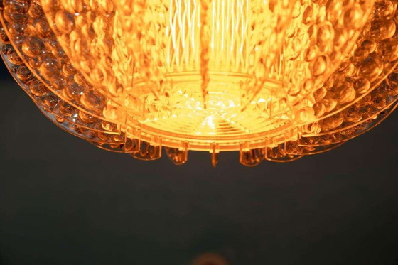 Image 1 of Ruimtetijdperk hanglamp plexiglas, vintage middeneeuwse hanger