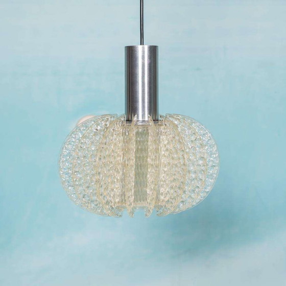 Image 1 of Ruimtetijdperk hanglamp plexiglas, vintage middeneeuwse hanger