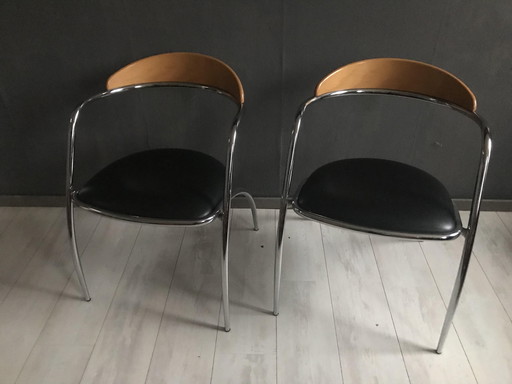 2 X Vintage Design Effezetta Stoelen Italië