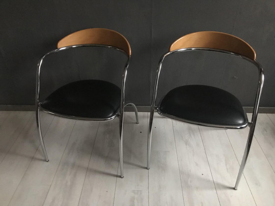 Image 1 of 2 X Vintage Design Effezetta Stoelen Italië