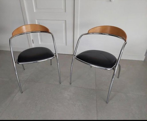 2 X Vintage Design Effezetta Stoelen Italië