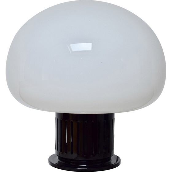 Image 1 of Vintage Paola lamp in zwart gelakt metaal en glas voor Lumenform, 1968