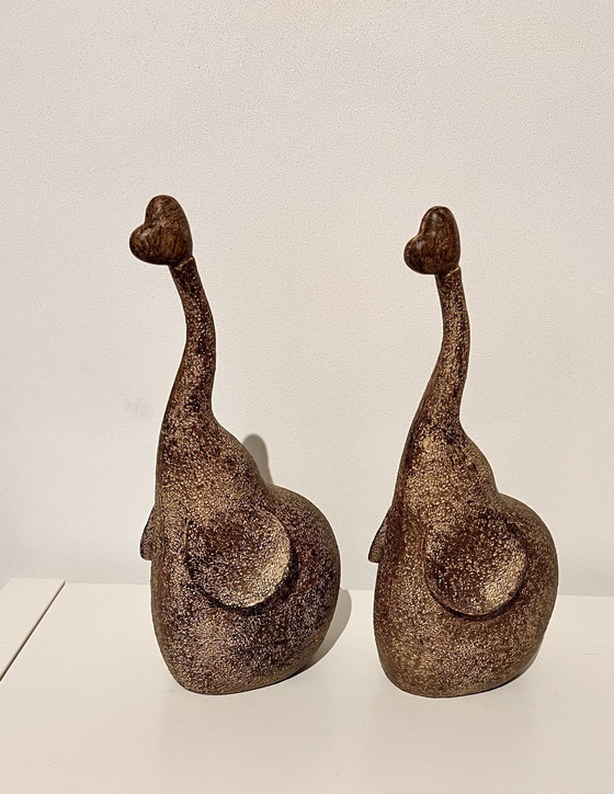 Image 1 of Liefdevolle Olifanten Beeldjes