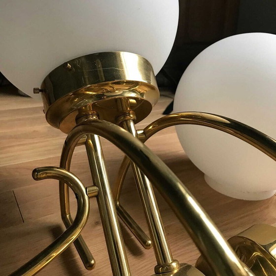 Image 1 of Vintage messing bistro wandlamp