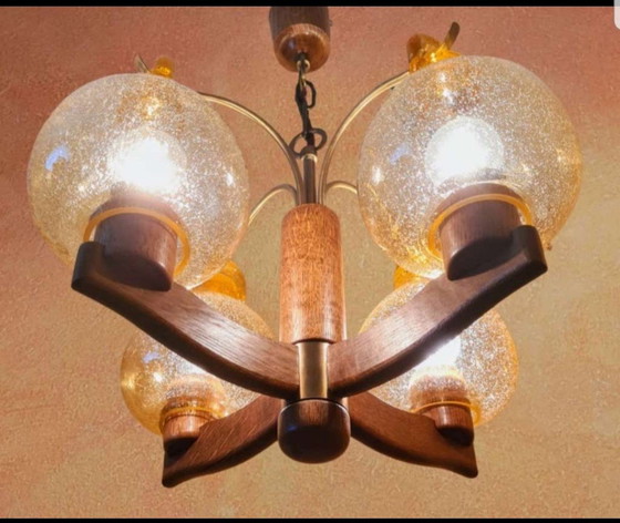 Image 1 of Vintage hanglamp 4 vlammen