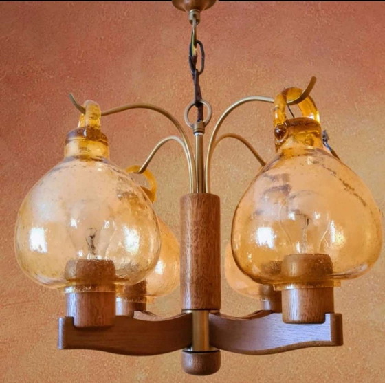 Image 1 of Vintage hanglamp 4 vlammen