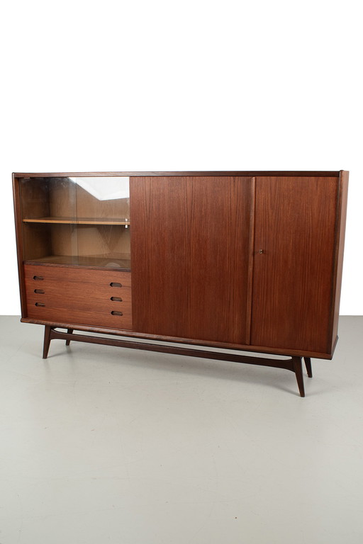 Vintage teak fineer highboard