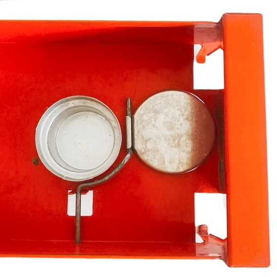 Image 1 of Vintage rechaud Brabantia warmhoudplaatje oranje 1970's