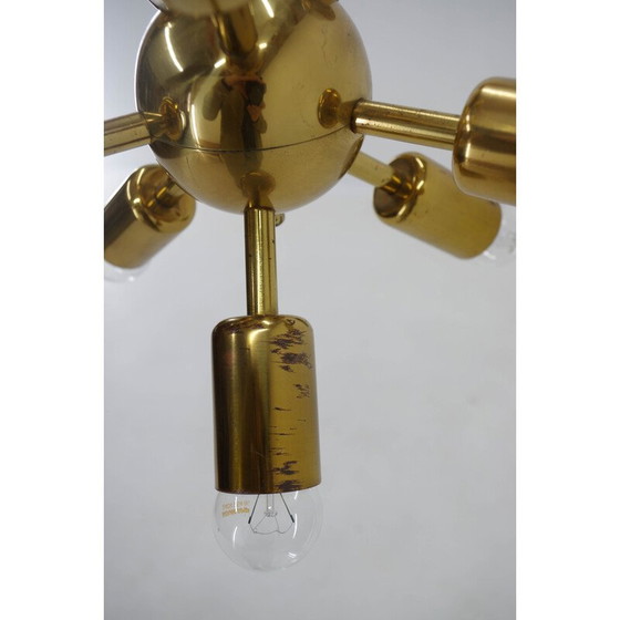 Image 1 of Vintage 9-vlamige Spoetnik kroonluchter voor Drukov, 1970