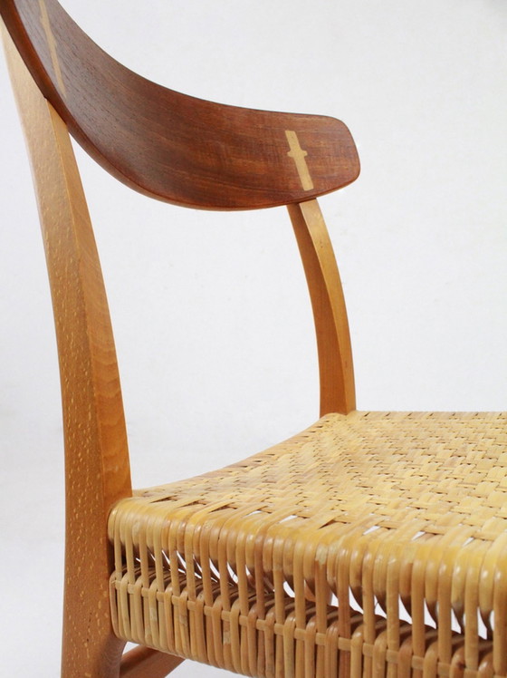 Image 1 of Zeldzame set van 4 eetkamerstoelen CH 23 van Hans J Wegner voor Carl Hansen & Son, Denemarken jaren 50