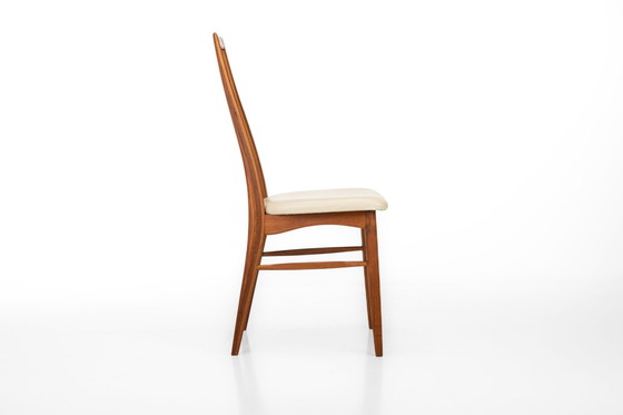 Image 1 of Eva Eetkamerstoelen In Teak En Crèmekleurig Leer Door Niels Koefoed Voor Koefoeds Hornslet, 1960S, Set Van 6