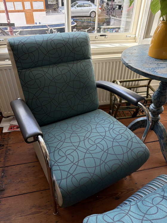 Image 1 of 2x Leolux Scylla Design Fauteuils + Hocker