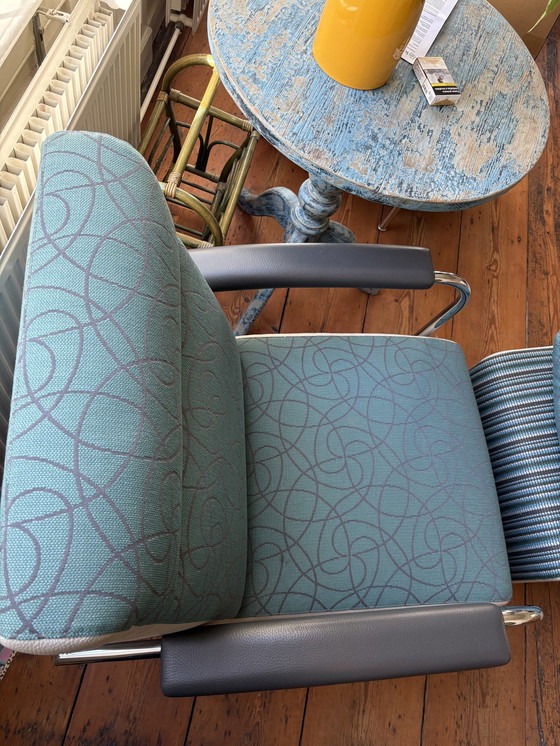 Image 1 of 2x Leolux Scylla Design Fauteuils + Hocker