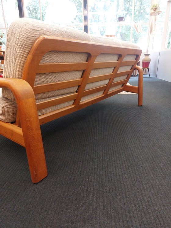 Image 1 of Vintage Deens design driezits bank teak 70s