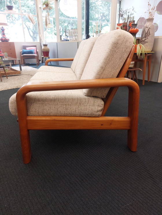 Image 1 of Vintage Deens design driezits bank teak 70s