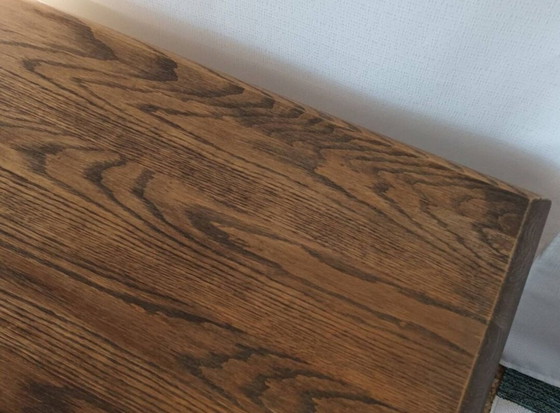 Image 1 of Vintage massief eiken salontafel