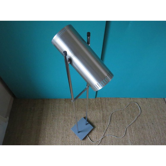 Image 1 of Vintage vloerlamp van geborsteld aluminium door Jo Hammerborg voor Fog and Cod, 1960