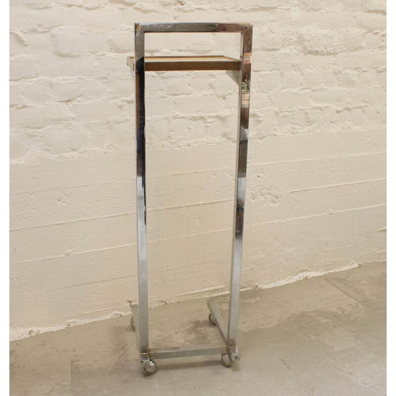 Image 1 of Vintage industriële telefoontafel op wielen