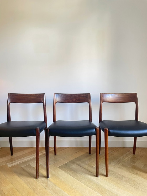 Image 1 of 3x Niels Otto Møller 'Model 77' Dining Chairs