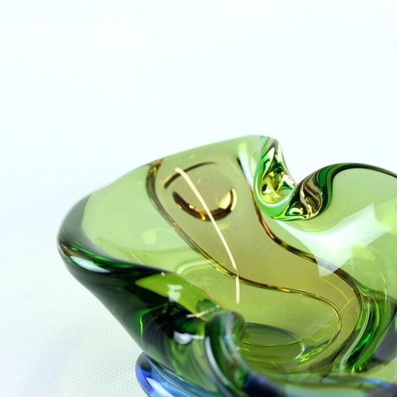 Image 1 of Vintage kunstglas asbak door Frantisek Zemek, Tsjecho-Slowakije 1960