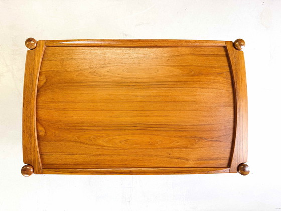 Image 1 of Mid Century bijzettafel serveerwagen theetrolley Poul Hundevad