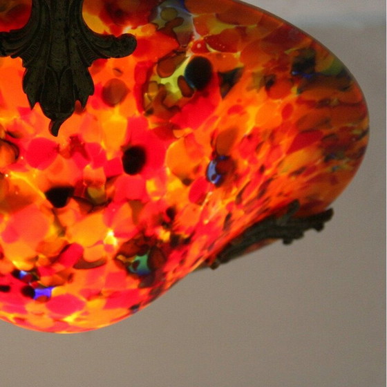 Image 1 of Vintage Art Deco kristallen lamp uit Clichy, Frankrijk 1930