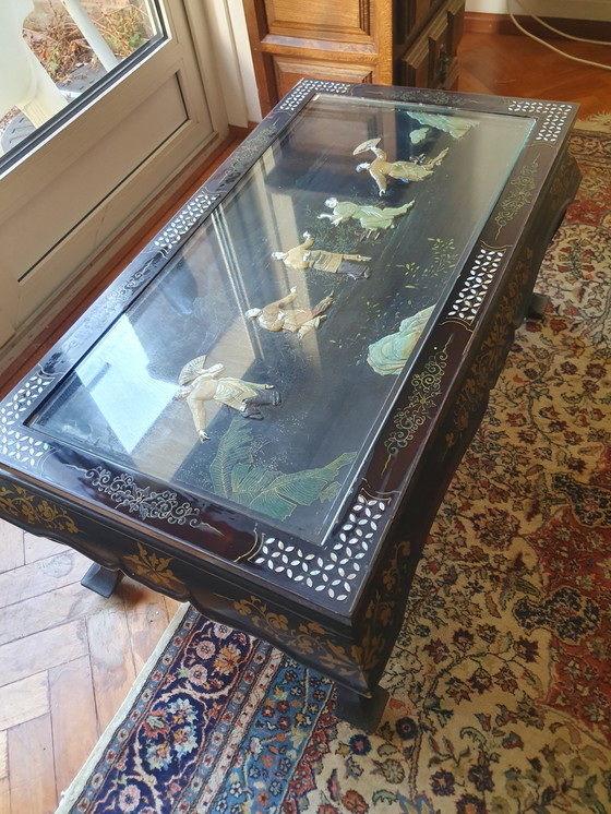Image 1 of Antiek Chinees Salon Laktafel Zwart