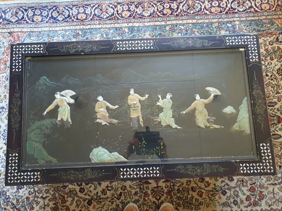 Image 1 of Antiek Chinees Salon Laktafel Zwart