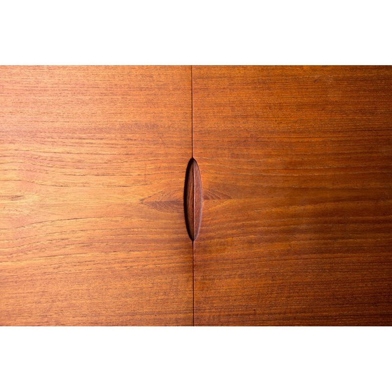 Image 1 of Vintage teakhouten uitschuifbare trolleytafel met twee etages, Deens 1960