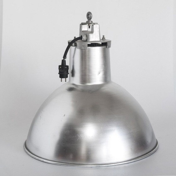 Image 1 of Vintage industriële aluminium plafondlamp, Nederland 1980