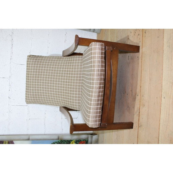 Image 1 of Vintage houten fauteuil, Scandinavisch 1970