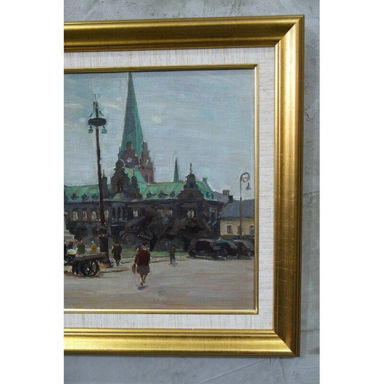 Image 1 of Modern olieverfschilderij door Carl Oscar Larsson, Zweden 1951