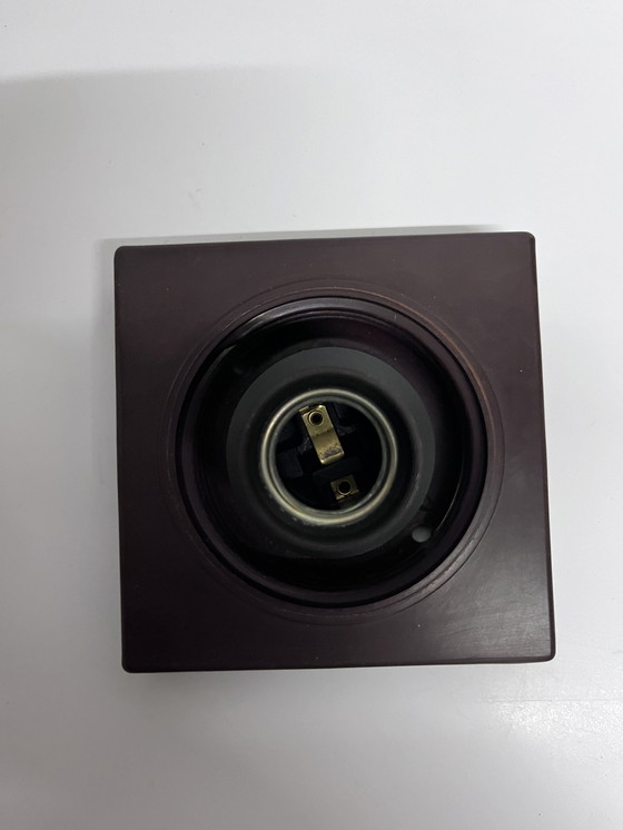 Image 1 of Vintage Mid Century Plafondlamp ‘Ice’ Helder Glas