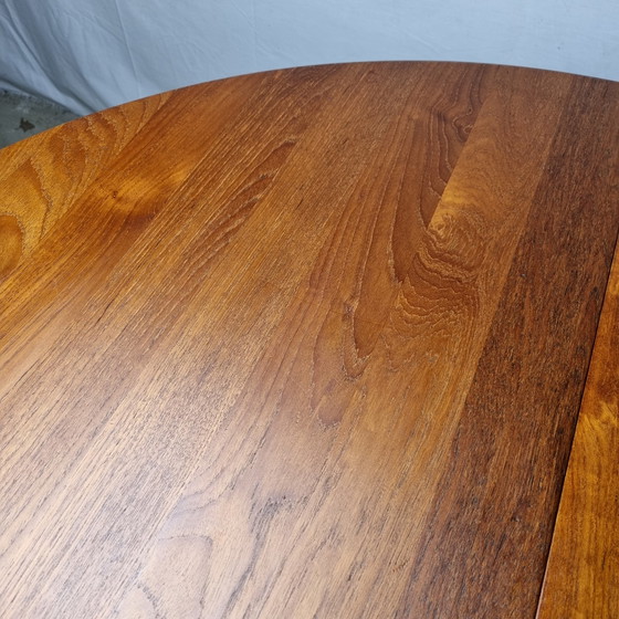 Image 1 of Vintage jaren 60 massief teak uitschuifbare eettafel Deens