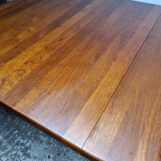 Image 1 of Vintage jaren 60 massief teak uitschuifbare eettafel Deens