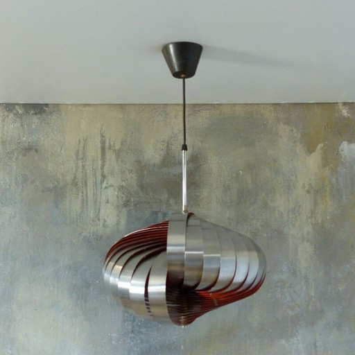 Vintage spiraal hanglamp van Henri Mathieu voor Lyfa Français, 1965