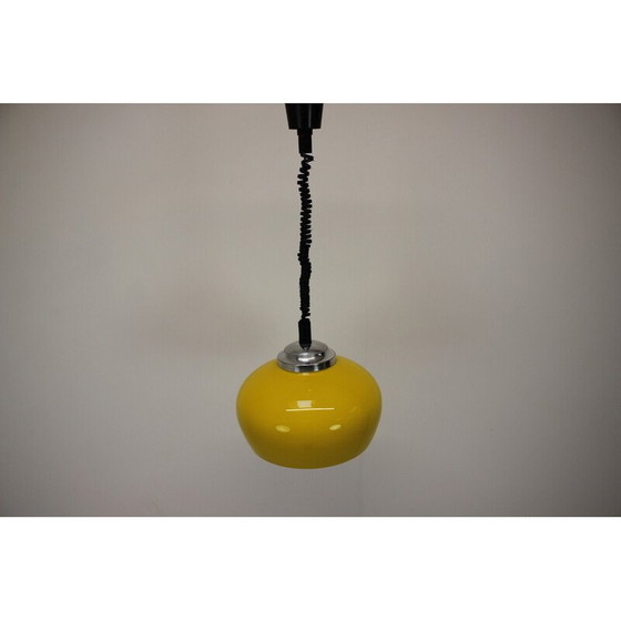 Image 1 of Vintage plastic en metalen hanglamp, Tsjecho-Slowakije 1980