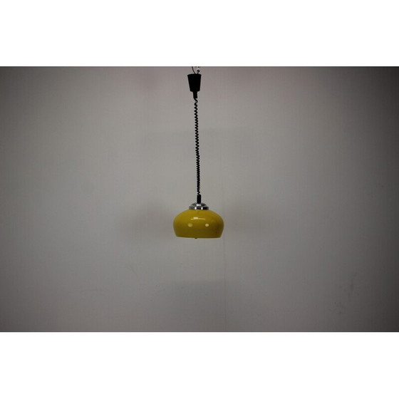 Image 1 of Vintage plastic en metalen hanglamp, Tsjecho-Slowakije 1980