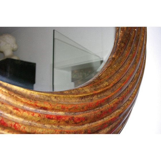 Image 1 of Vintage spiegel van hars met patina, 1970