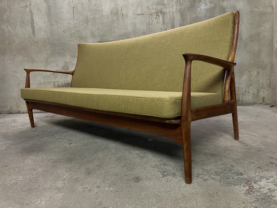 Image 1 of Teakhouten loungebank van E. Andersen & P. Pedersen voor Horsnaes 60s